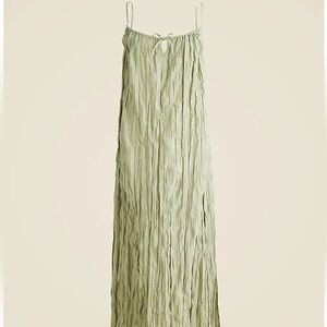 J. Crew “Crinkled side-slit midi dress”